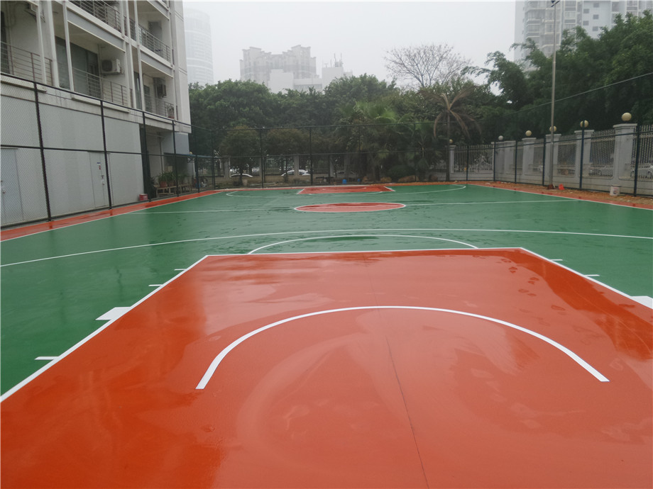 柳州電網硅PU籃球場